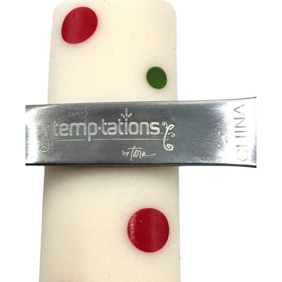 Temp-tations by Tara Serving Spoons Winter Whimsy Polka Dot Set of 2 Christmas - Picture 4 of 4